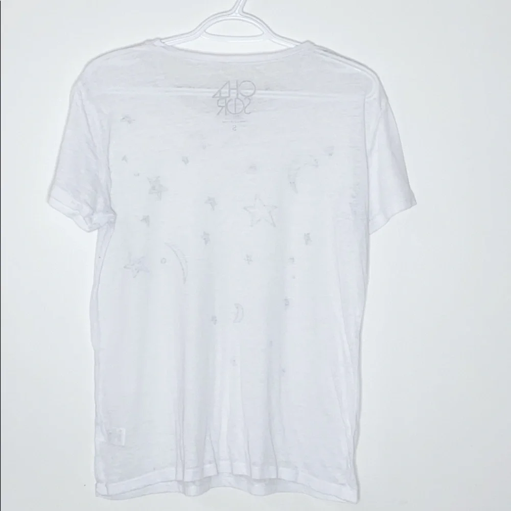 Chaser moon and star graphic white T-shirt size S